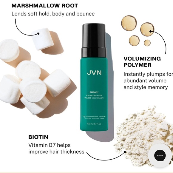 JVN Embody moisturizing and volume hair foam. - Picture 2 of 2